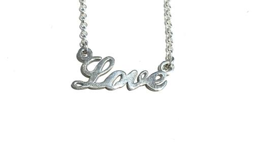 Silver Personal Name/Affirmation Necklet Love