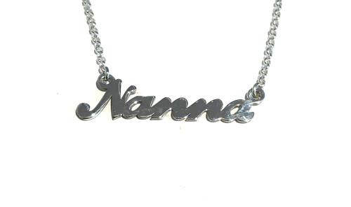 Silver Personal Name/Affirmation Necklet Nanna