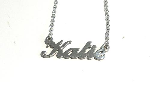 Silver Personal Name/Affirmation Necklet Katie