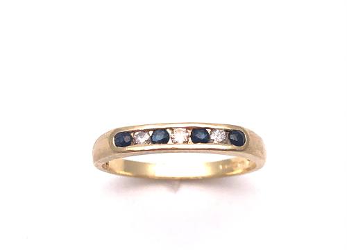 9ct Sapphire & Diamond Eternity Ring