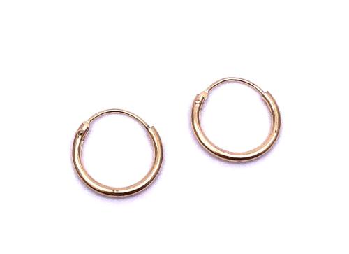 9ct Yellow Gold Sleeper Hoop Earrings