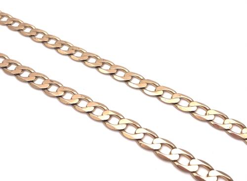 9ct Yellow Gold Curb Chain 20.5 inches