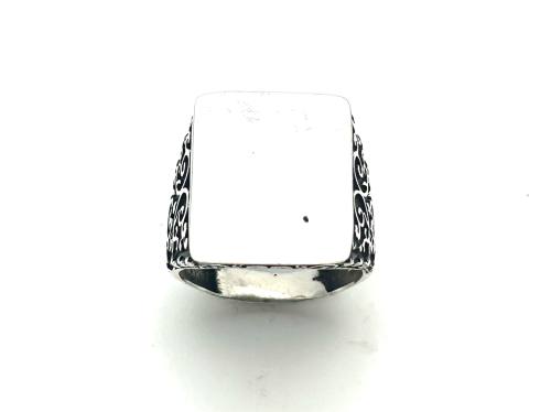 Silver Rectangular Signet Ring