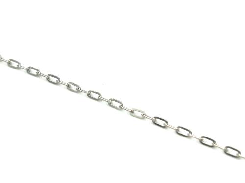 Silver Paperchain Link Heart Anklet