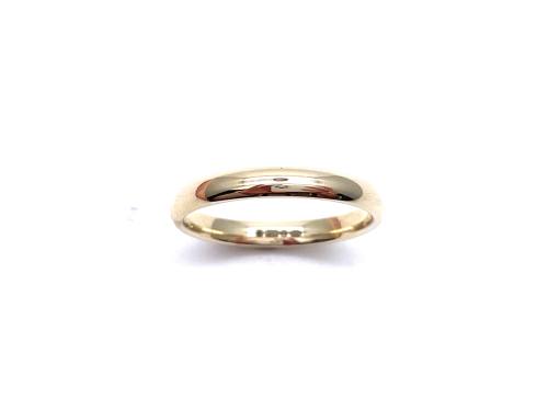9ct Yellow Gold Plain Wedding Ring 2.5mm