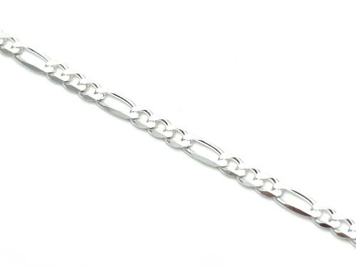 Silver Light Figaro Anklet 10 Inch
