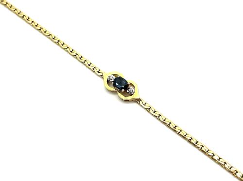 9ct Sapphire & Dimaond Bracelet