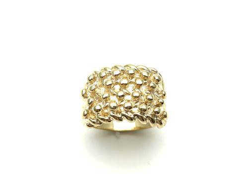 9ct Yellow Gold 4 Row Keeper Ring