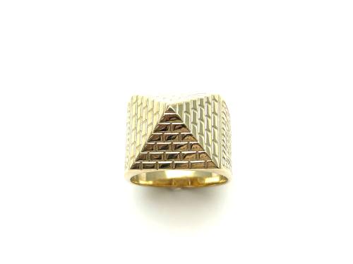 9ct Yellow Gold Pyramid Ring