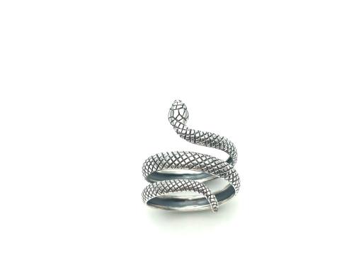 Silver Cobra Snake Ring