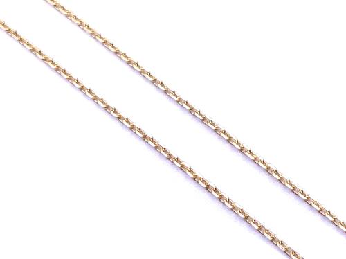 9ct Yellow Gold Trace Chain 16-18 Inch