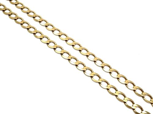 9ct Yellow Gold Curb Chain 25 Inch