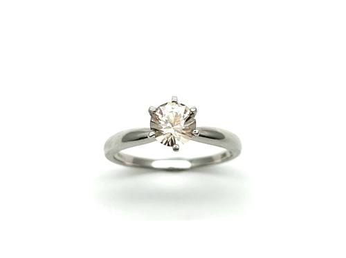 9ct White Gold Heliodor Solitaire Ring