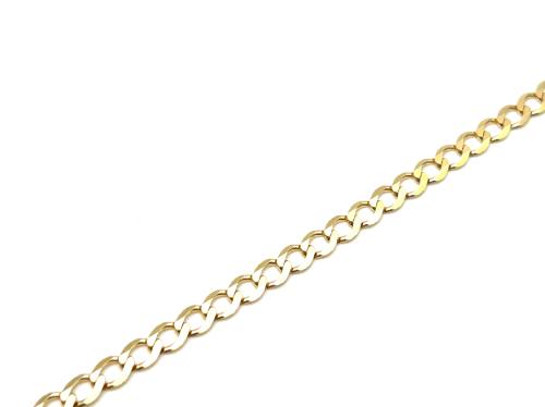 9ct Yellow Gold Flat Curb Anklet