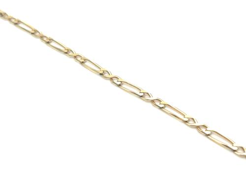 9ct Yellow Gold Figaro Bracelet