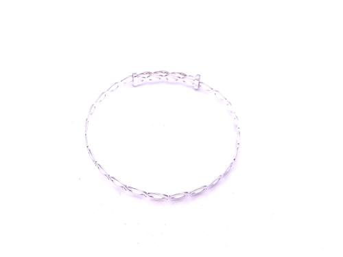 Silver Fancy Expandable Bangle