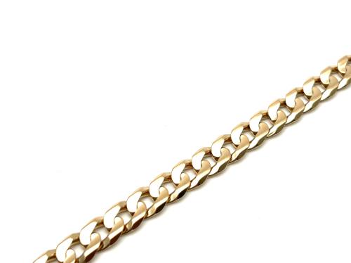 9ct Yellow Gold Flat Curb Bracelet