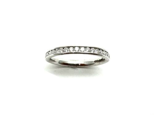 Platinum Diamond Channel Set Eternity Ring 0.33ct