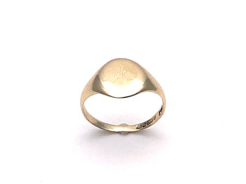 9ct Yellow Gold Oval Signet Ring M