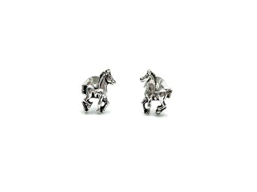 Silver Horse Stud Earrings