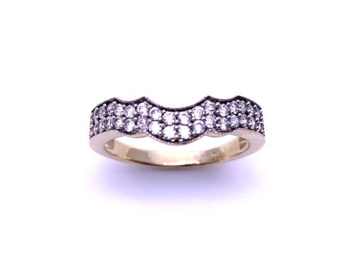 9ct Yellow Gold CZ Fancy Ring