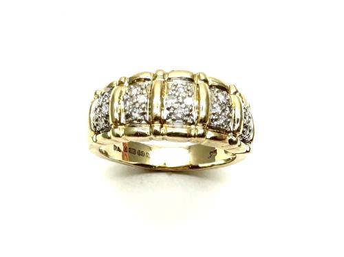 14ct Yellow Gold Diamond Cluster Ring