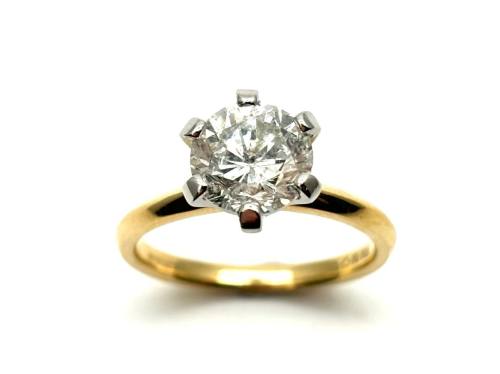 18ct Yellow Gold Diamond Solitaire Ring 2.40ct