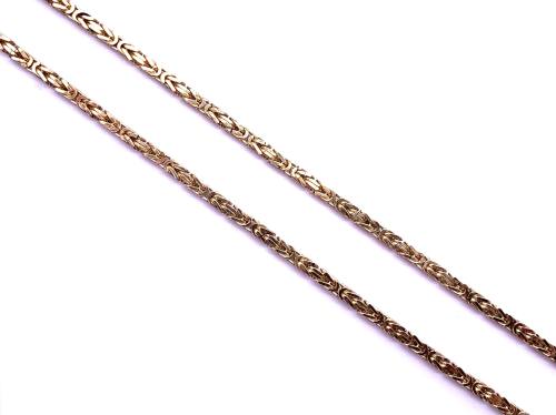 9ct Yellow Gold Byzantine Chain 18 inch