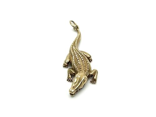 9ct Yellow Gold Crocodile Charm