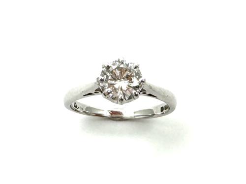 18ct White Gold Diamond Solitaire Ring