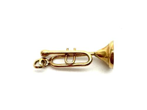 9ct Yellow Gold Trumpet Charm