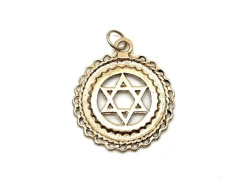 9ct Yellow Gold Star Of David Pendant