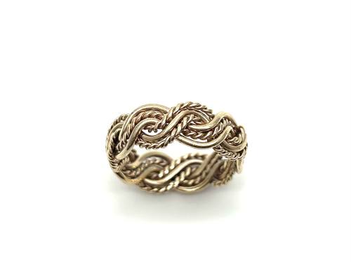 9ct Yellow Gold Rope Design Ring