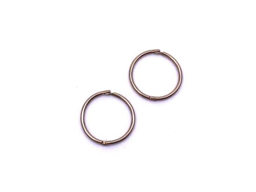 9ct Yellow Gold Hinged Hoop Earrings