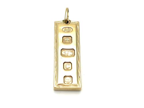 9ct Yellow Gold Ingot Pendant