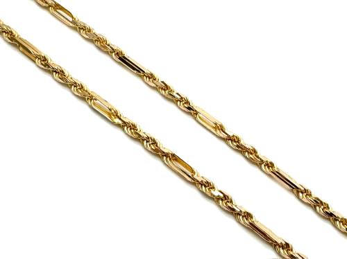 9ct Yellow Gold Fancy Rope Chain