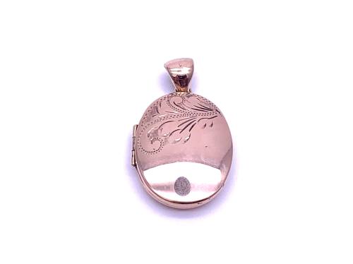 9ct Rose Gold Patterned Locket