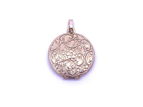 9ct Yellow Gold Patterned Locket