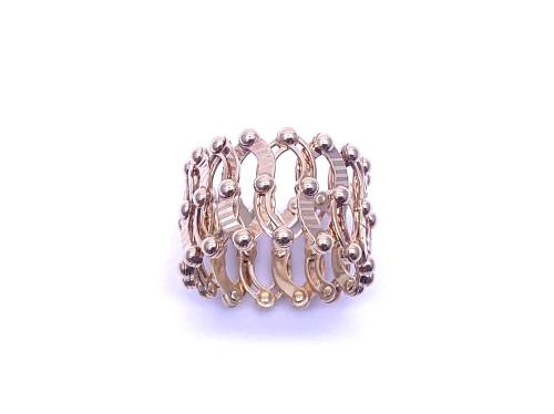 9ct Yellow Gold Expandable Scarf Ring