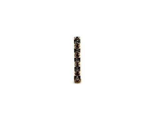 9ct Yellow Gold CZ Bar Cartilage Earring