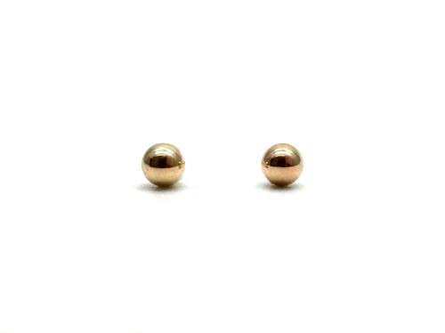 9ct Yellow Gold Ball Stud Earrings 3mm