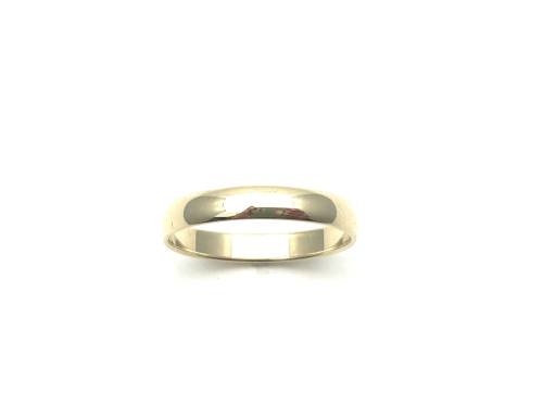 9ct Yellow Gold D Shaped Wedding Ring 3mm