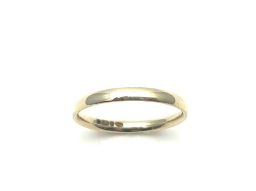 9ct Yellow Gold Slight Court Wedding Ring 2mm