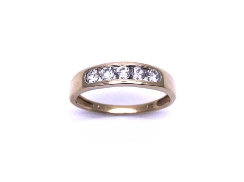 9ct Yellow Gold CZ Eternity Ring