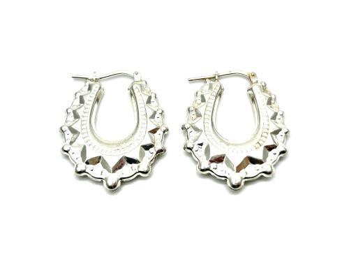 Silver Creole Earrings