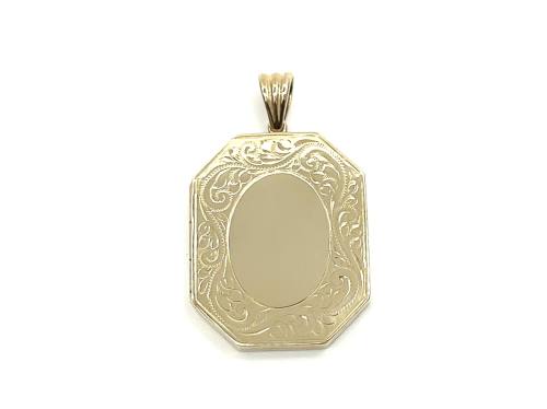 9ct Yellow Gold Rectangle Locket