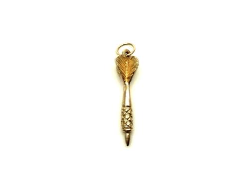 9ct Yellow Gold Dart Charm