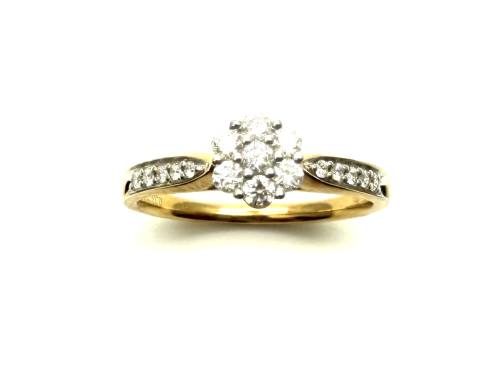 18ct Diamond Cluster Ring 0.33ct