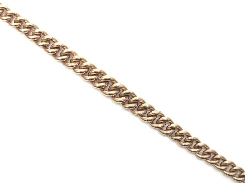 9ct Rose Gold Graduated Curb Bracelet