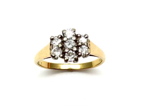 18ct Yellow Gold Diamond Cluster Ring